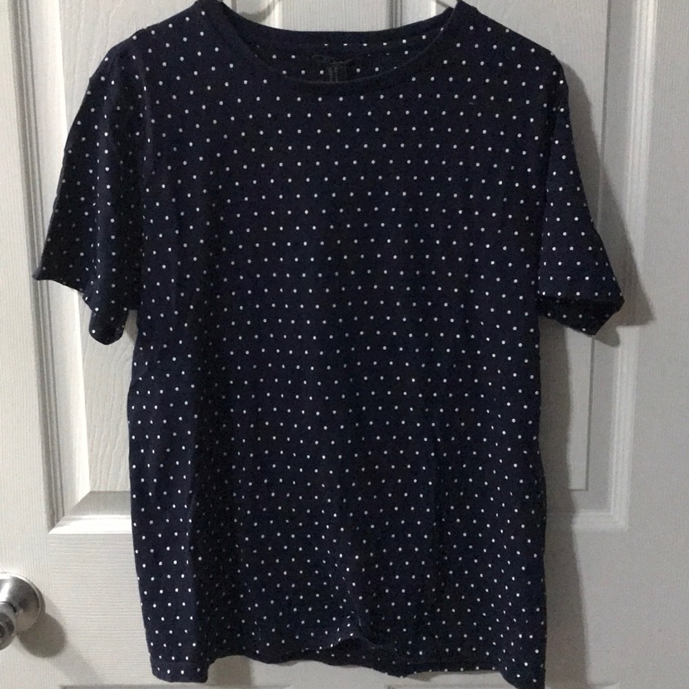 Navy & White Polka Dot T Shirt
